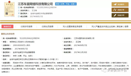 江苏车盟网络科技有限公司涉水直销