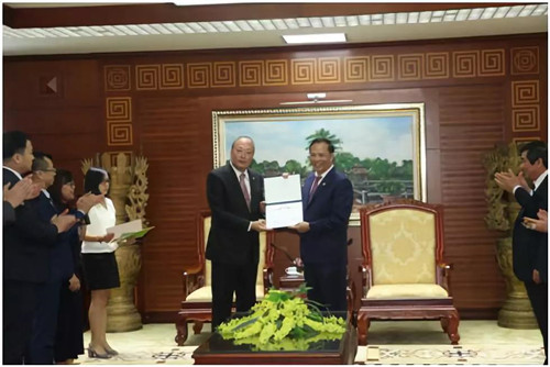 越南中央党委书记阮孟显支持天狮集团在海阳扩大投资项目