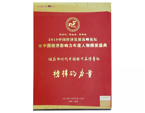 绿之韵胡国安获评中国经济发展高峰论坛“2019中国经济新锐人物”