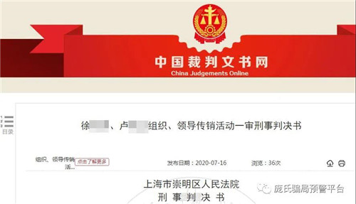 上海合发公司以“九级分成”等加盟制度开展传销活动 俩骨干获刑