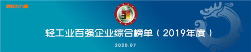 美乐家（中国）荣获2019年度轻工业二百强企业